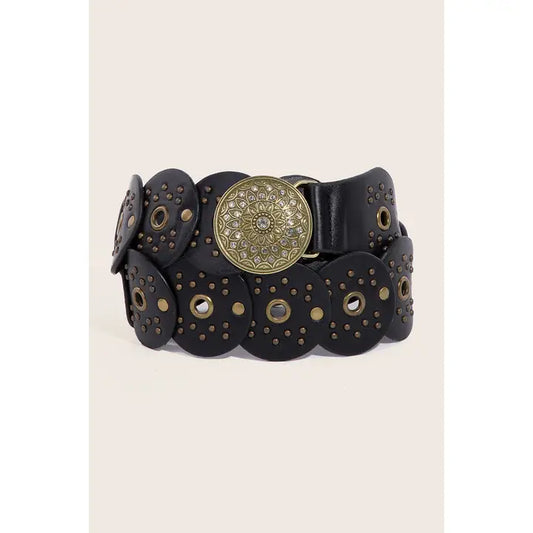 Black & Gold Disc Belt